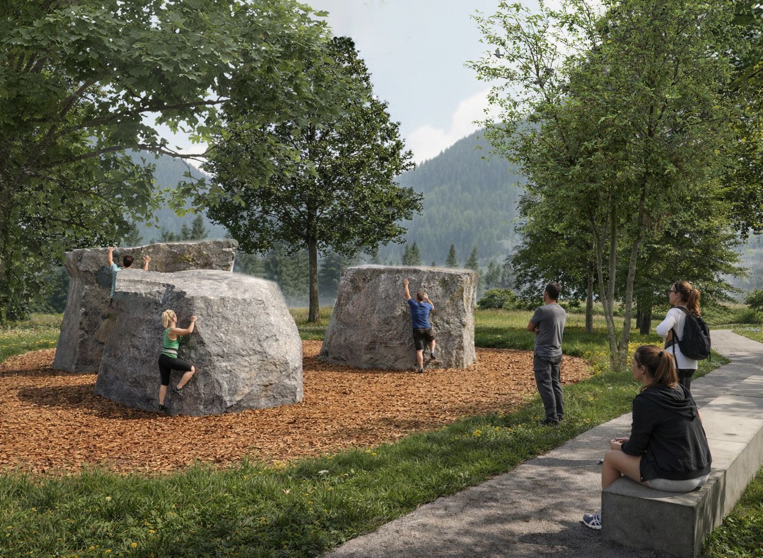 Projet Monolithe installé en espace public