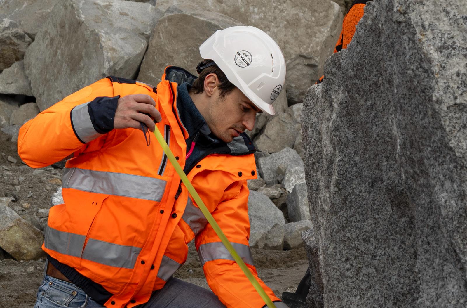 Théau en carrière lors de la sélection des rochers